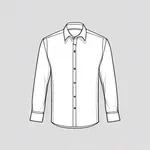 crisp white long-sleeved dress shirt image